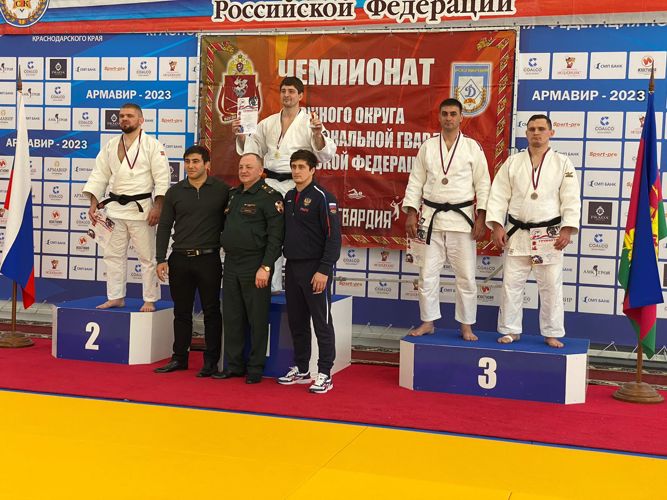 Росгвардейцы из Адыгеи стали бронзовыми призерами Чемпионата Южного округа Росгвардии по дзюдо