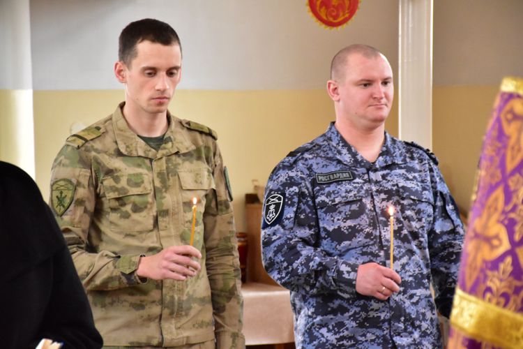 Молебен о здравии воинов состоялся в Адыгее с участием росгвардейцев