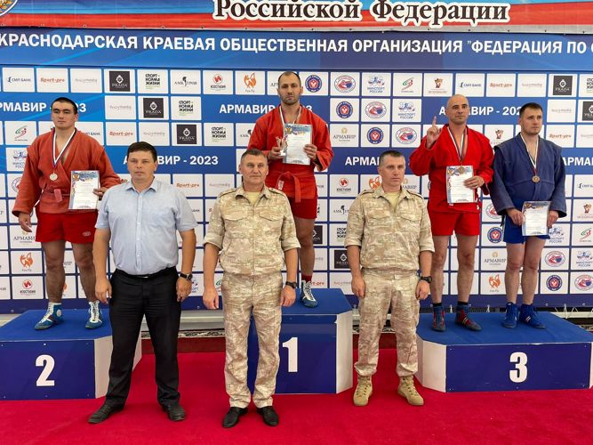 Росгвардейцы из Адыгеи стали призерами чемпионата Южного округа Росгвардии по самбо
