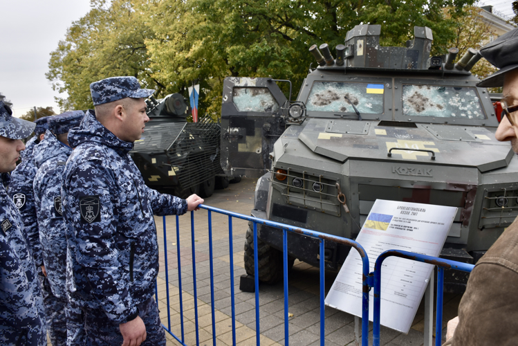Выставку трофейной военной техники в Адыгее посетили росгвардейцы