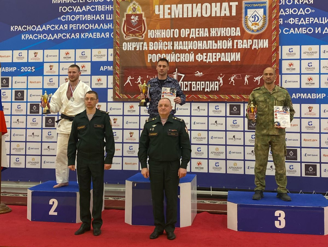 Сборная Управления Росгвардии по Адыгее выиграла чемпионат Южного округа Росгвардии по дзюдо